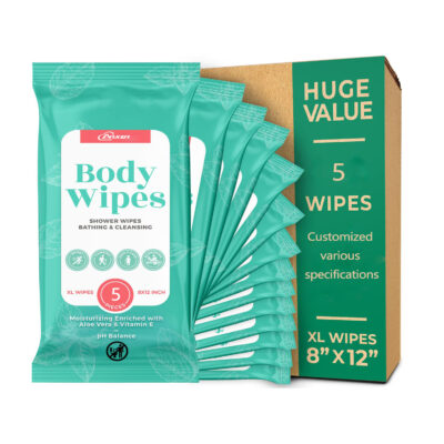 Gentle body care wipes bulk supply for hygiene