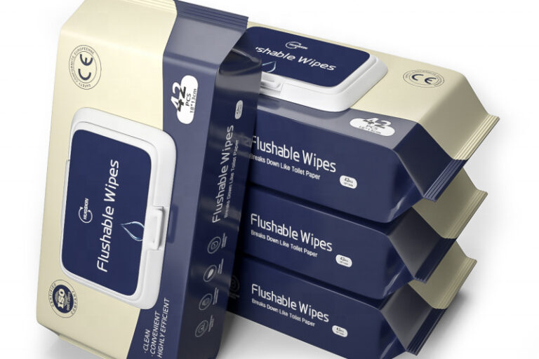 Custom logo biodegradable flushable wipes for care