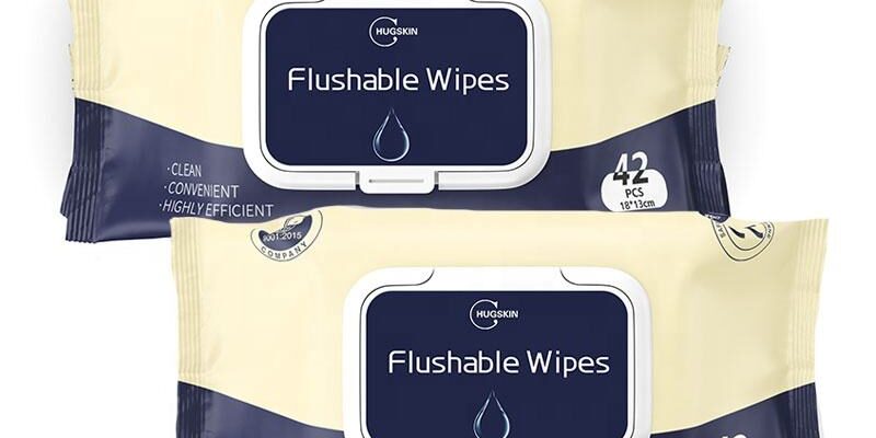 Custom logo biodegradable flushable wipes for care