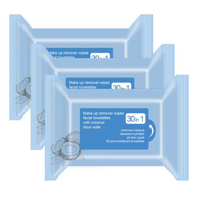 Custom logo makeup wipes for cleansing