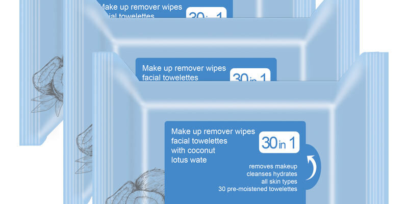 Custom Logo Makeup Wipes (8) Custom logo makeup wipes for cleansing