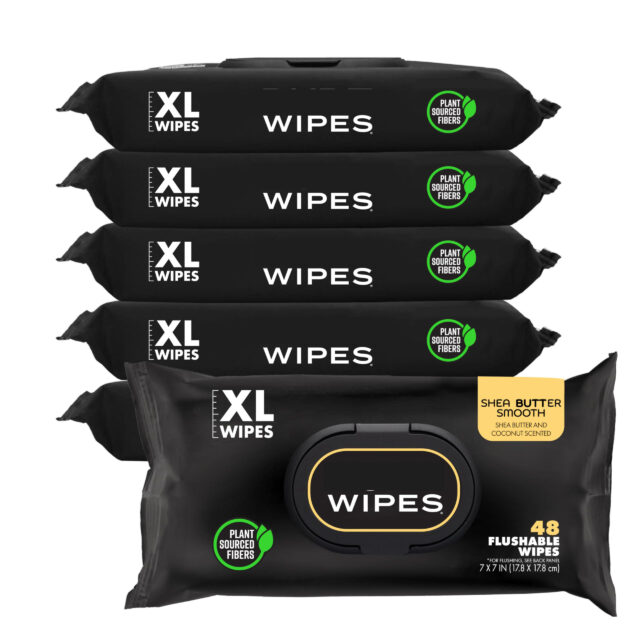 Biodegradable soft flushable wipes eco care