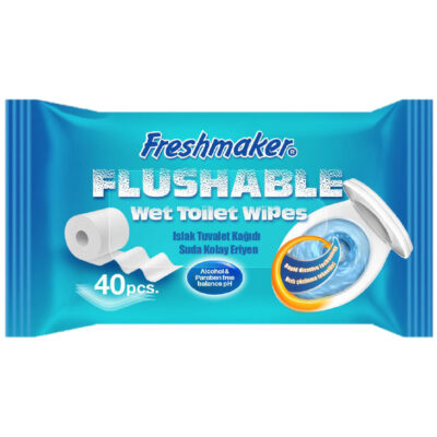 Biodegradable soft flushable wipes eco care
