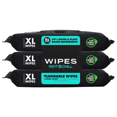Biodegradable soft flushable wipes eco care