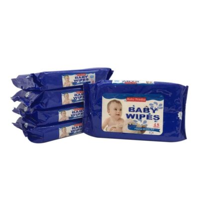 Scented nonwoven baby wipes for gentle cleaning