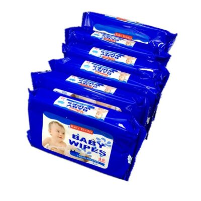 Scented nonwoven baby wipes for gentle cleaning