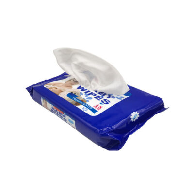 Scented nonwoven baby wipes for gentle cleaning