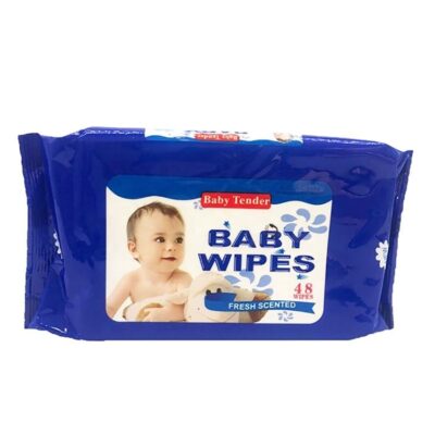 Scented nonwoven baby wipes for gentle cleaning