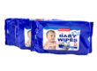 Scented nonwoven baby wipes for gentle cleaning